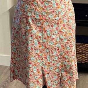 CAbi A-Line Pink and Blue Knee-Length Skirt Resort Wear